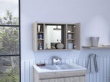 Ellegrini 1-Drawer Medicine Cabinet Light Grey B06280133