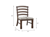 Pascaline Gray Fabric, Rustic Brown & Oak Finish Side Chair B2726P255347