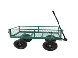 (Green solid wheels wagon cart) Solid wheels Tools cart Wagon Cart Garden cart trucks make it easier 83077866