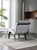 COOLMORE Modern Velvet Armless Accent Living Room Chair / Leisure Chair,Upholstered Fabric Button W39550130