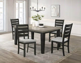 Contemporary Dining Chairs Set of 2 Light Gray Fabric Cushion Side Chairs Kitchen Dining Room B011P315734