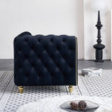 66.9''W Velvet Chaise Lounge,Luxury Modern Chaise Furniture,Tufted Back with 2pcs toss pillows for W579P224635