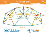 10FT Climbing Dome for Kids Jungle Gym Apply To Park Dome Climber With Swing Playground 90170706