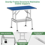 36 Inch Foldable Dog Grooming Table for Home with Adjustable Arm, Noose, Non-Slip Surface, and T3210P293741