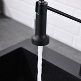Kitchen Faucet with Pull Out Sprayer Brushed Nickel Stainless Steel Single Handle Kitchen Sink W1932130231
