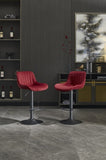 Chrome Footrest and Base Swivel Height Adjustable Mechanical Lifting Velvet Blackening Leg Simple W1249P253969