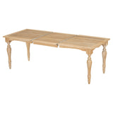 TOPMAX Vintage Traditional 82.7inch Extendable Dining Table with 23.6inch Removable Leaf, Natural N717P170406A