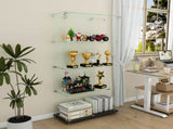 4-Tier Glass Display Cabinet with 5 Dynamic LED Modes, Double Doors & Fixed Shelves for Easy Access, W2700P353067