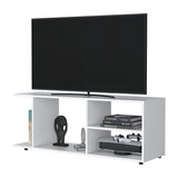 Tubac TV Rack in Melamine with Open Storage, White B128P237132