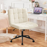 Homw Office Desk Chair with Wheels, Armless Desk Chair with Lumbar Support, Adjustable Height 360&deg T3593P337992