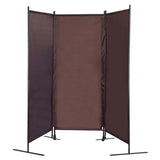 ZNTS 6 Ft Modern Room Divider, 3-Panel Folding Privacy Screen w/ Metal Standing, Portable Wall Partition, W2181P163130