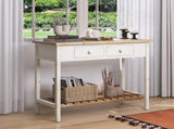 Vintage Two - Drawer Console Table with Open Shelf, Distressed Finish for Entryway & Living Room W2295P366795