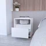 White 1-Drawer Nightstand B062P175808