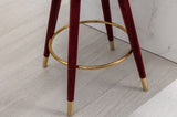 COOLMORE Counter Height Bar Stools Set 2 for Kitchen Counter Solid Wood Legs with a fixed height W1539111152