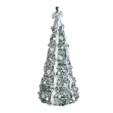 Artificial 6ft Flock Pop Up Christmas Tree with 150 lights,36 balls,6 ribbon, 1 large bow,18 05545034