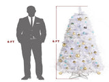 6ft 845 Branches Hanging Tree Structure PVC Material White Round Head 300 Lights Cool Color 8 Modes 76942325