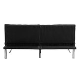 WOOD FRAME, STAINLESS LEG, FUTON, SOFA BED BLACK W2297P247597