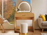 39" Makeup Vanity Table with Mirror Touch Screen Lighted Mirror, Dressing Table with Drawer for N704P196658N