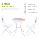 3 Piece Patio Bistro Set, Folding Outdoor Furniture with USA Mosaic Table and Chairs, 
Portable W2225142611