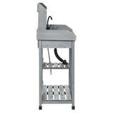Gray Potting Bench Table, Outdoor Garden Table with Removable Sink and Faucet 06385002