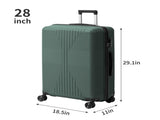PP Trolley Case 20in 24in 28in 3PCS Suitcase Set Dark Green 86889687