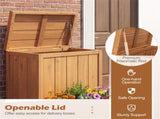 28" Package Delivery Box with Gas Strut Lid, Elevated Storage Bench with Planter Box 40522901