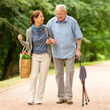Folding Seat Cane 5-Level Height Adjust, LED Light, Anti-Slip Pads, Aluminum Alloy, Bonus 81097727