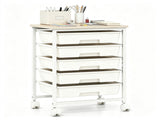 5-Drawer Rolling Storage Cart, Multifunctional Mobile Organizer Cart with Lockable Universal Wheels, 82086711