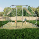 10 ft. x 13 ft. Galvanized Large Metal Walk in Chicken Coop Cage Farm Poultry Run Hutch Hen House W2505P177284