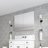 48'' W x 36'' H Surface Frameless Mirror Medicine, Beveled Mirror Edges Bathroom Medicine W2287P249175