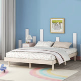 Modern Design Full Floating Platform Bed Frame for White Washed Color W697123291