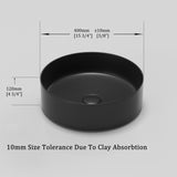 Ceramic Circular Vessel Bathroom Sink Art Sink W999104414