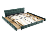 Queen Size Upholstered Bed ,comfortable upholstered bed frame, Chenille fabric, with headboard and W487P235285
