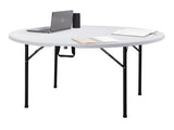48inch Round Folding Table Outdoor Folding Utility Table White 52514131