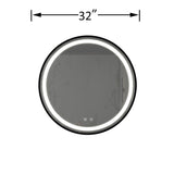 32inch Bathroom Led Classy Vanity Mirror with focused backplane,Black aluminum alloy frame,High W1992P210849