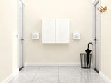 24" White Shaker Solid Wood Wall Cabinet, 3 adjustable shelves, softclose hinges, RTA wallmounted, W5662P465992
