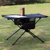 ZNTS Portable Aluminium Alloy Camping Table Lightweight Outdoor Folding Garden Table with Cups Holder for 36794749