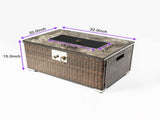 Outdoor Fire Table Propane Fire Pit Rattan gas fire table, gas fire table with tile tabletop 12282239