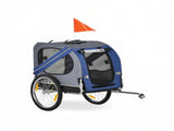 Blue/Gray Dog Bike Trailer 3 Access Doors, Large Off-Road Wheels & Ventilated Mesh Screen Pet 91165535