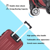 3-in-1 Portable ABS Trolley Case 20" / 24" / 28" Wine Red 87679320