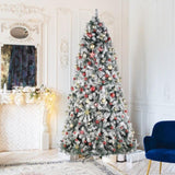FCH 9ft 2094 Branch Automatic Tree Structure PVC Material Green Flocking 900 Lights Warm Color Four 76516578