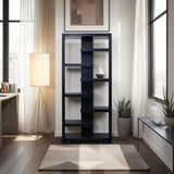 Laurel Canyon 80 inch high Bookshelf, No Assembly Required, Clove Finish B108P292284