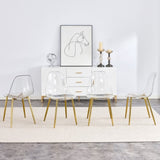 Modern simple transparent dining chair plastic chair armless crystal chair Nordic creative makeup W1151111205