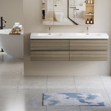 72" Floating Bathroom Vanity with Sink, Modern Wall-Mounted Bathroom Storage Vanity Cabinet with Two W1573P152709