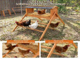 Chicken Nesting Box with Asphalt Roofing, Perch for Coop, Nesting Boxes with Swing, 56678697