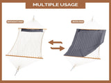 Hammock with Stand, Double-Barrel Hammock with Hammock Bed, Heavy Duty Adjustable Hammock Set for 94309265