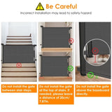 61in Wide Retractable Safety Gate - Adjustable for Doorways, Stairs & Patios - One-Hand Lock/Unlock, 53550805
