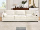 Modern 3-seater Sofa Soft 88.2" Plush Upholstered Sofa Couch with Double-Layer Cushion and Side N719P433666A