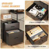 L Shaped Gaming Desk with File Drawer, 73" Reversible L Shaped Computer Desk with Power Outlet & LED 49101897