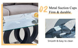 Modern Style Glass Top MDF Coffee Table Black Base, Suitable for Living Rooms and Lounge Areas, W3226P279046